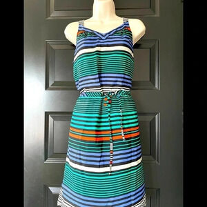 Merona Dress multi color Stripes- Small